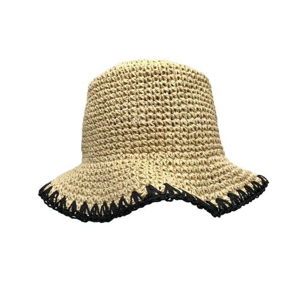 I.N.C. International Concepts Tan And Black Woven Hat - Picture 1 of 8